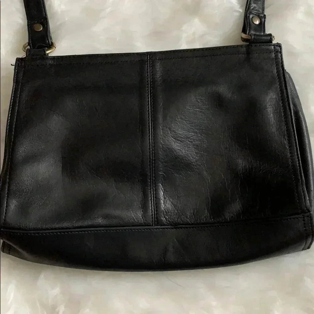 Fossil Vintage Black Leather Satchel